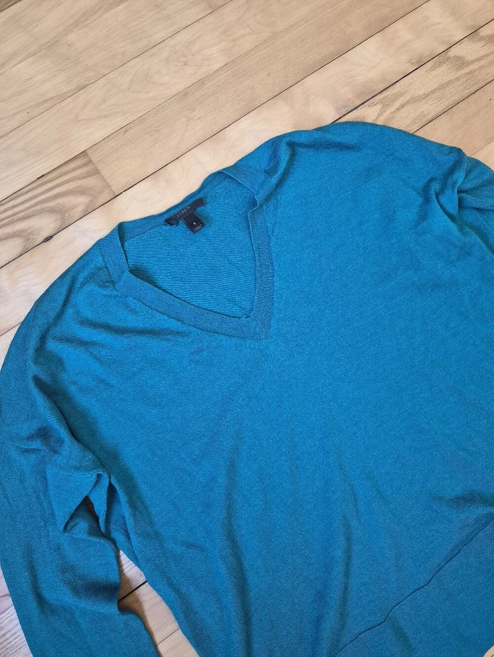 Men's Teal V-Neck Sweater